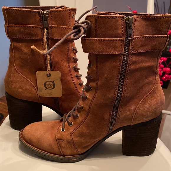 Born Suede Cass Block Heel Boots in Brown Rust Size 10 ⭐️SALE PRICE IS FIRM⭐️ - Picture 6 of 14